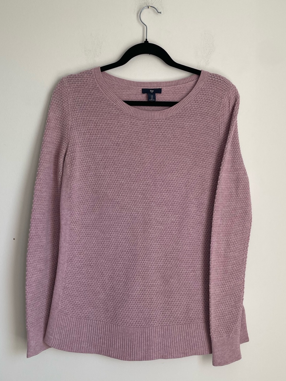 Gap Lilac Crewneck Sweater Size S Ribbed Detail Autumn Cozy Business Casual